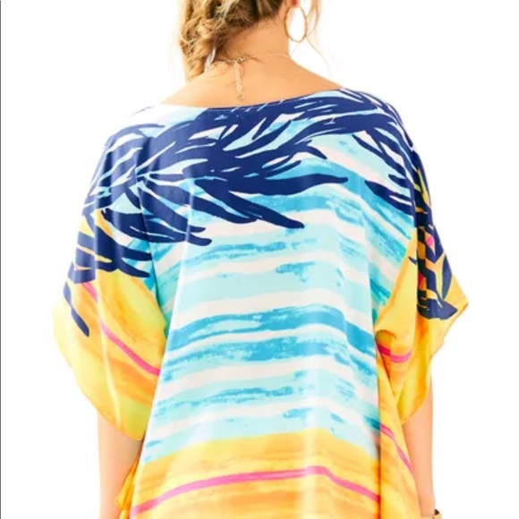 New Lilly Pulitzer Caftan Silk Top - Picture 3 of 6